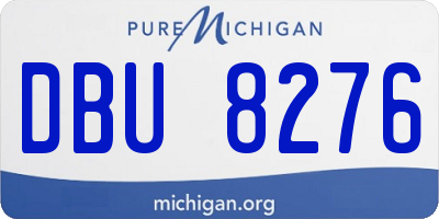 MI license plate DBU8276