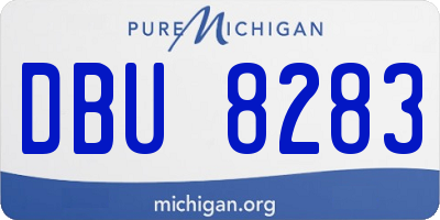 MI license plate DBU8283