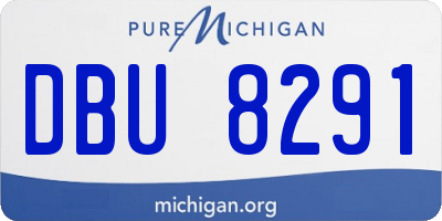 MI license plate DBU8291