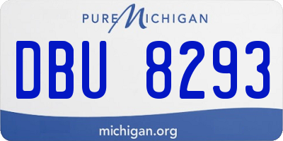 MI license plate DBU8293