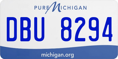 MI license plate DBU8294