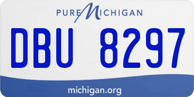 MI license plate DBU8297