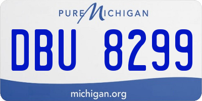 MI license plate DBU8299
