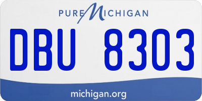 MI license plate DBU8303