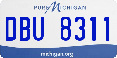 MI license plate DBU8311
