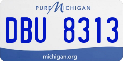 MI license plate DBU8313