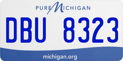 MI license plate DBU8323