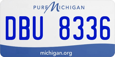 MI license plate DBU8336