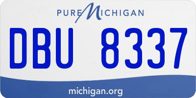 MI license plate DBU8337