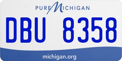 MI license plate DBU8358