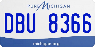 MI license plate DBU8366