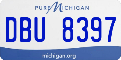MI license plate DBU8397