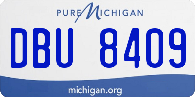 MI license plate DBU8409