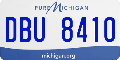 MI license plate DBU8410