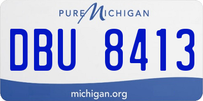 MI license plate DBU8413