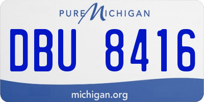 MI license plate DBU8416