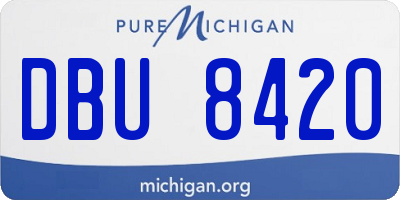 MI license plate DBU8420