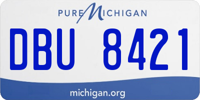 MI license plate DBU8421