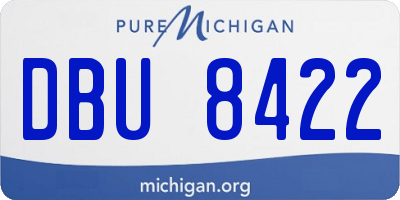 MI license plate DBU8422