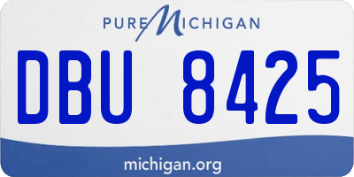 MI license plate DBU8425