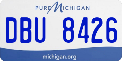 MI license plate DBU8426