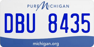 MI license plate DBU8435