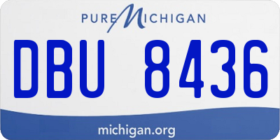 MI license plate DBU8436