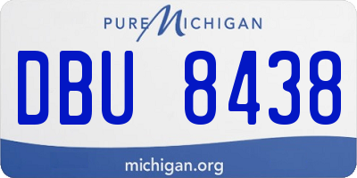 MI license plate DBU8438