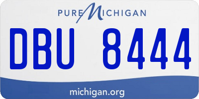 MI license plate DBU8444