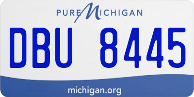 MI license plate DBU8445