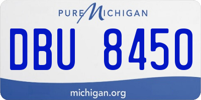 MI license plate DBU8450