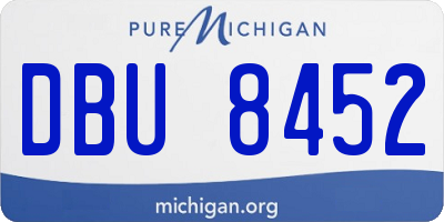 MI license plate DBU8452