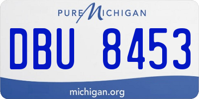 MI license plate DBU8453