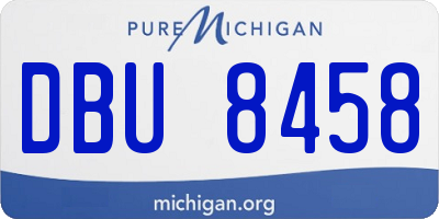 MI license plate DBU8458