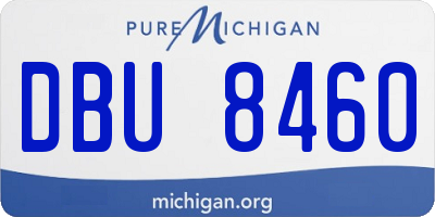 MI license plate DBU8460