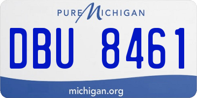MI license plate DBU8461