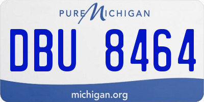 MI license plate DBU8464