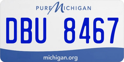 MI license plate DBU8467