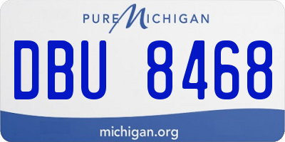 MI license plate DBU8468