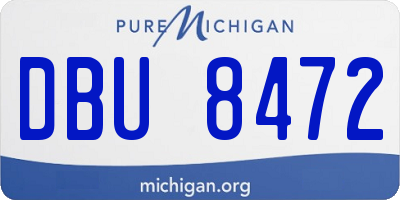 MI license plate DBU8472