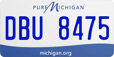 MI license plate DBU8475