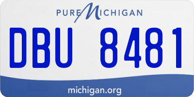 MI license plate DBU8481