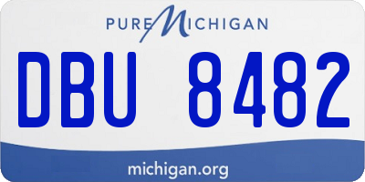 MI license plate DBU8482