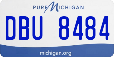 MI license plate DBU8484