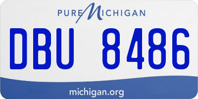 MI license plate DBU8486