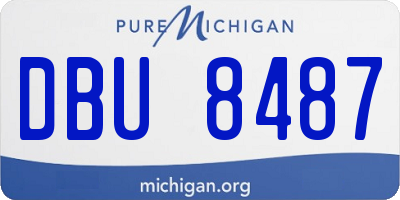 MI license plate DBU8487