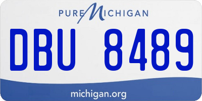 MI license plate DBU8489