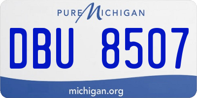 MI license plate DBU8507
