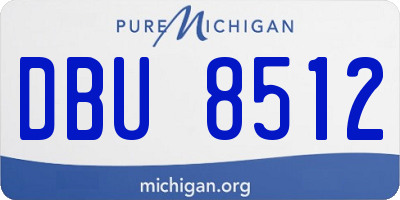 MI license plate DBU8512