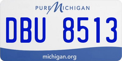 MI license plate DBU8513